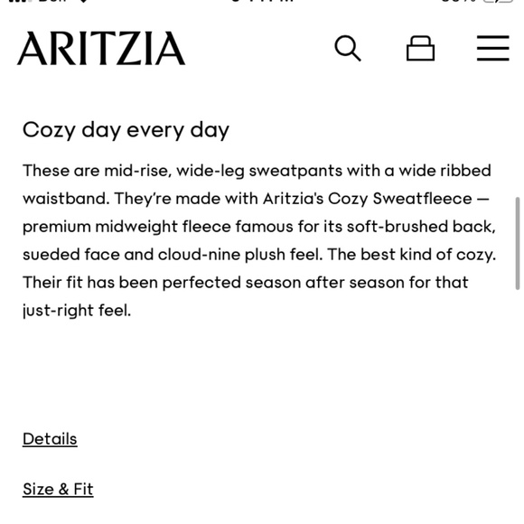 Aritzia Cozy Sweatfleece Perfect Fit Sweatshirt and Banded Sweatpants - Picture 15 of 15